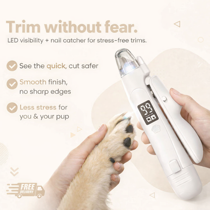 2-in-1 LED Pet Nail Clipper & Grinder for Cats & Dogs